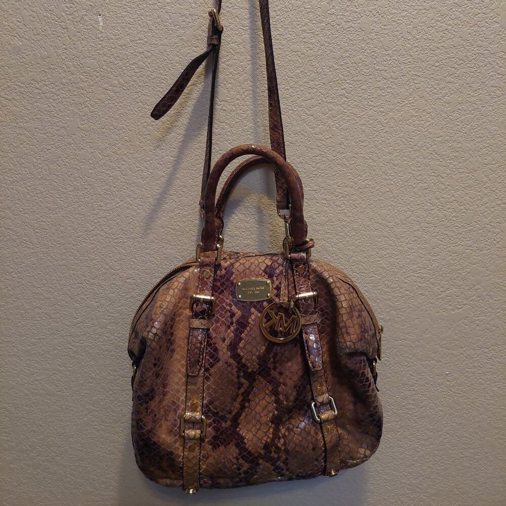 Michael kors snake print bag